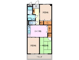 赤堀駅 徒歩5分 4階の物件間取画像